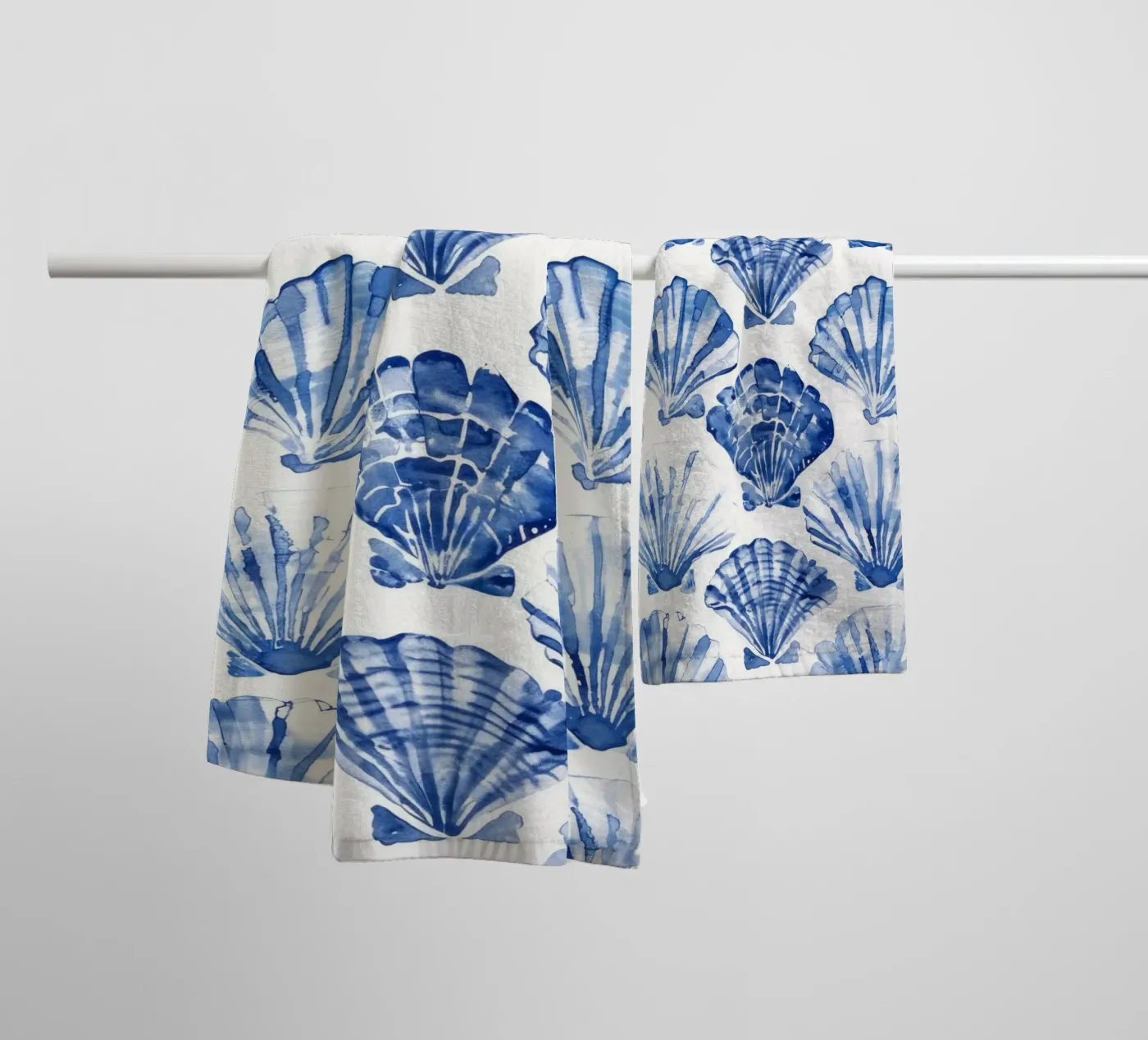 Blue Shell Pattern badhanddoek van treechild