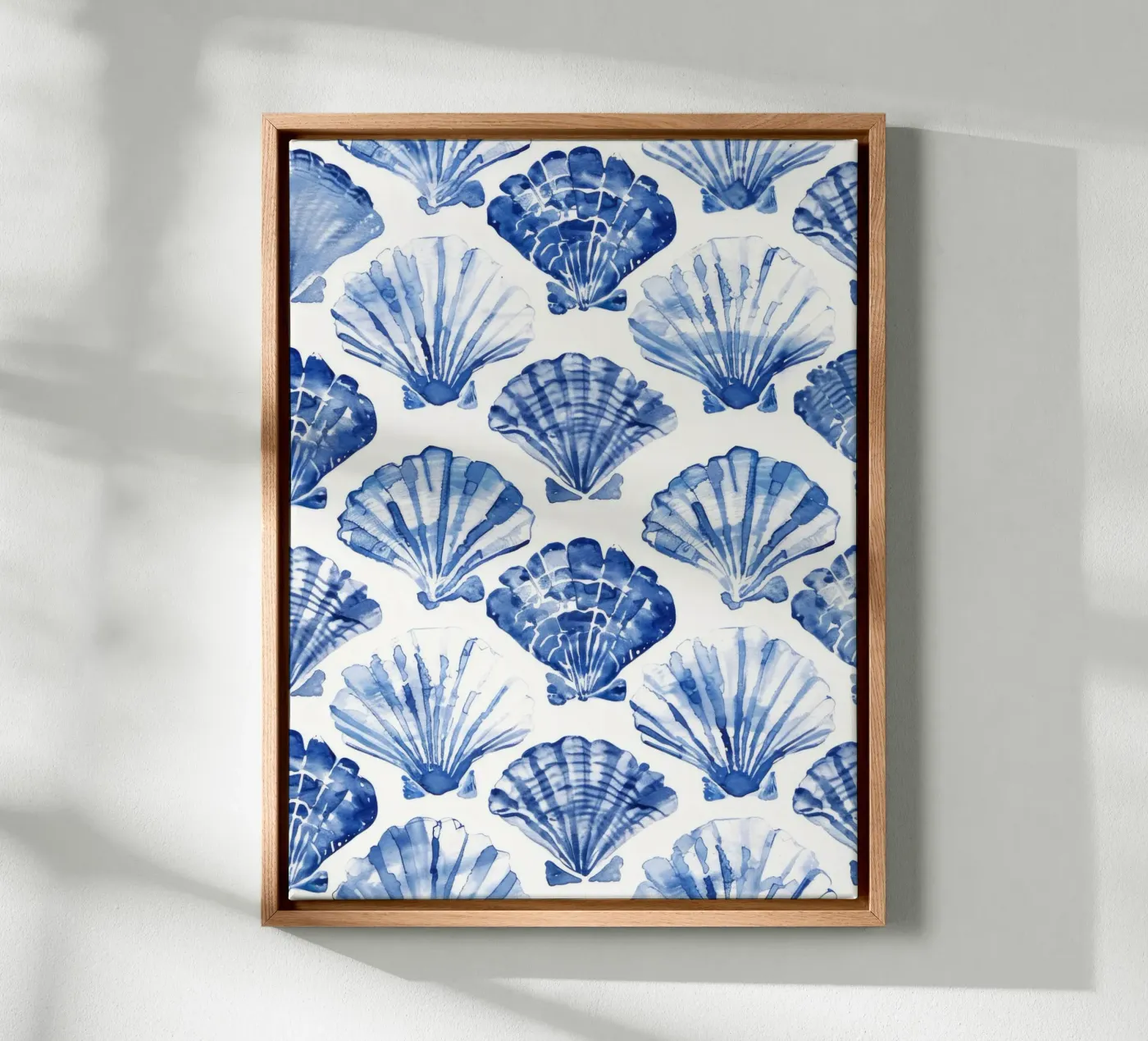 Blue Shell Pattern canvas by treechild