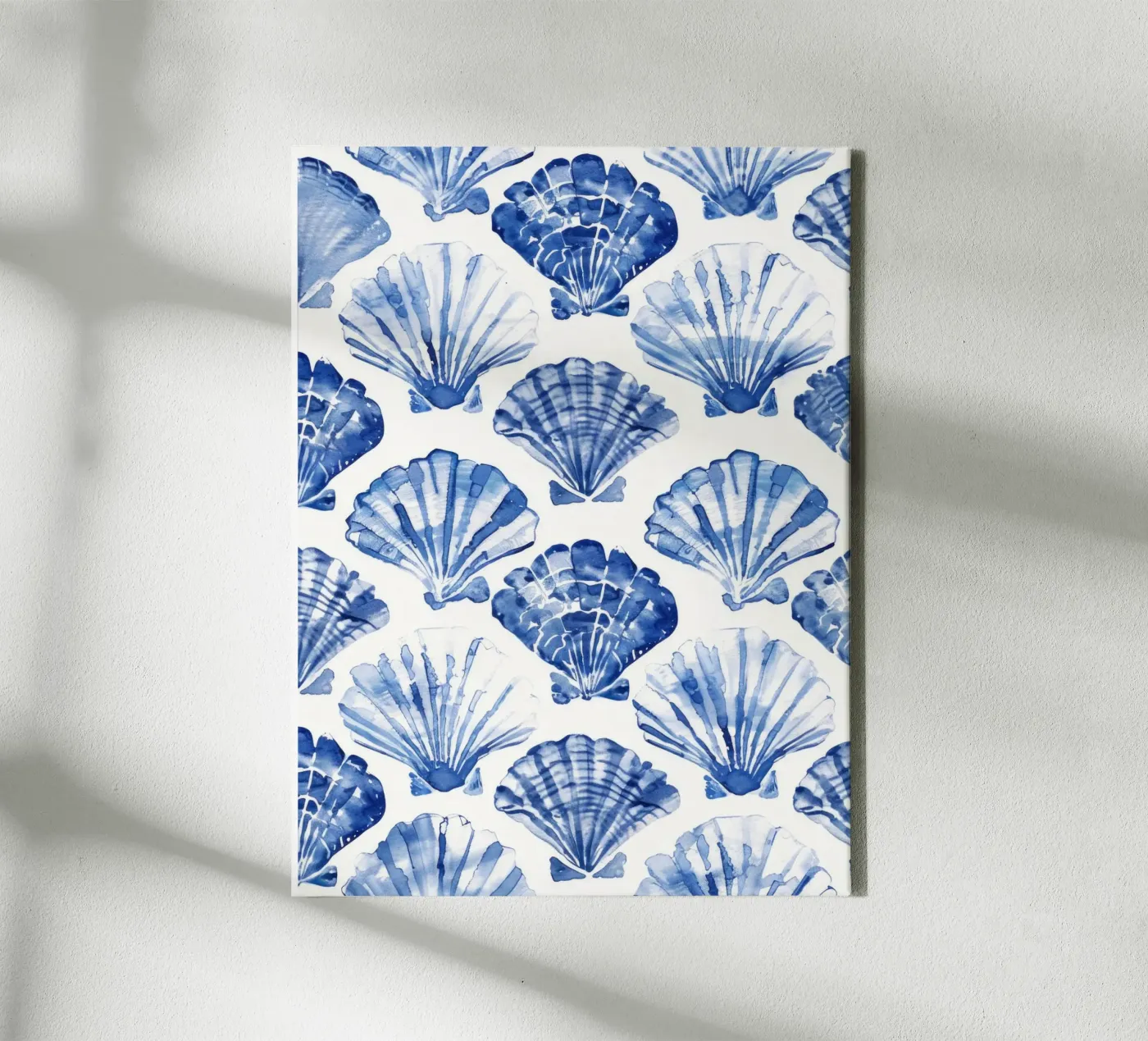 Blue Shell Pattern canvas by treechild