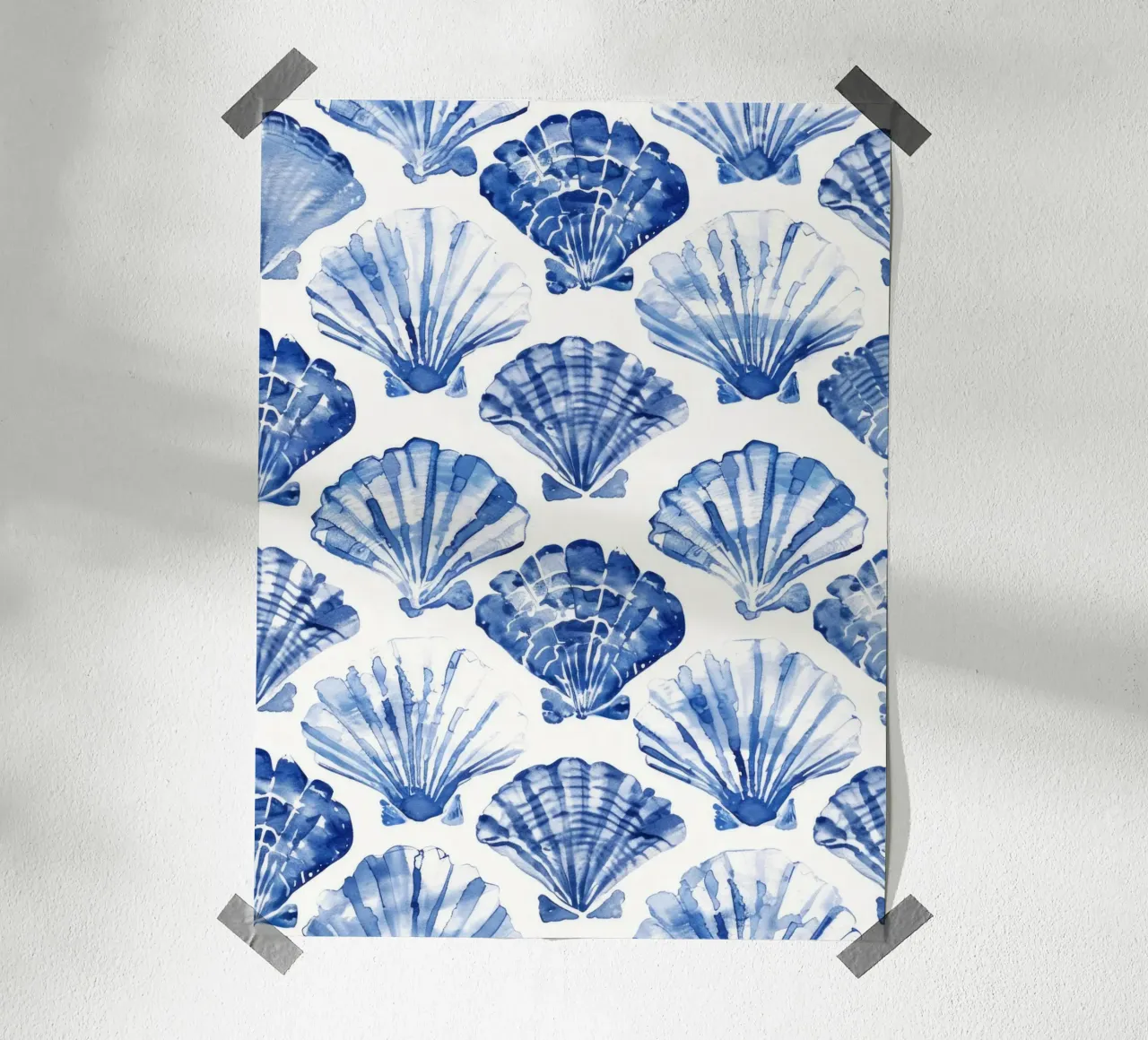 Blue Shell Pattern Hahnemühle von treechild