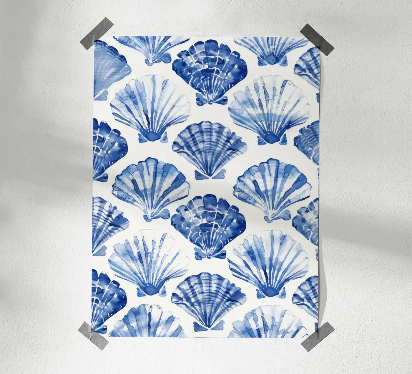 Blue Shell Pattern Poster von treechild