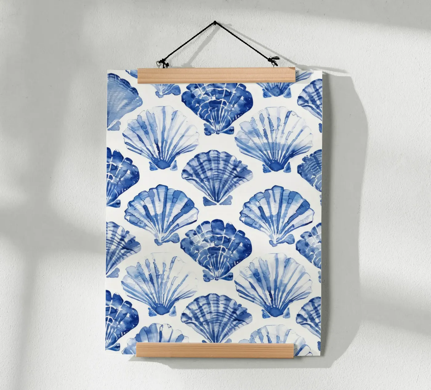 Blue Shell Pattern Poster von treechild