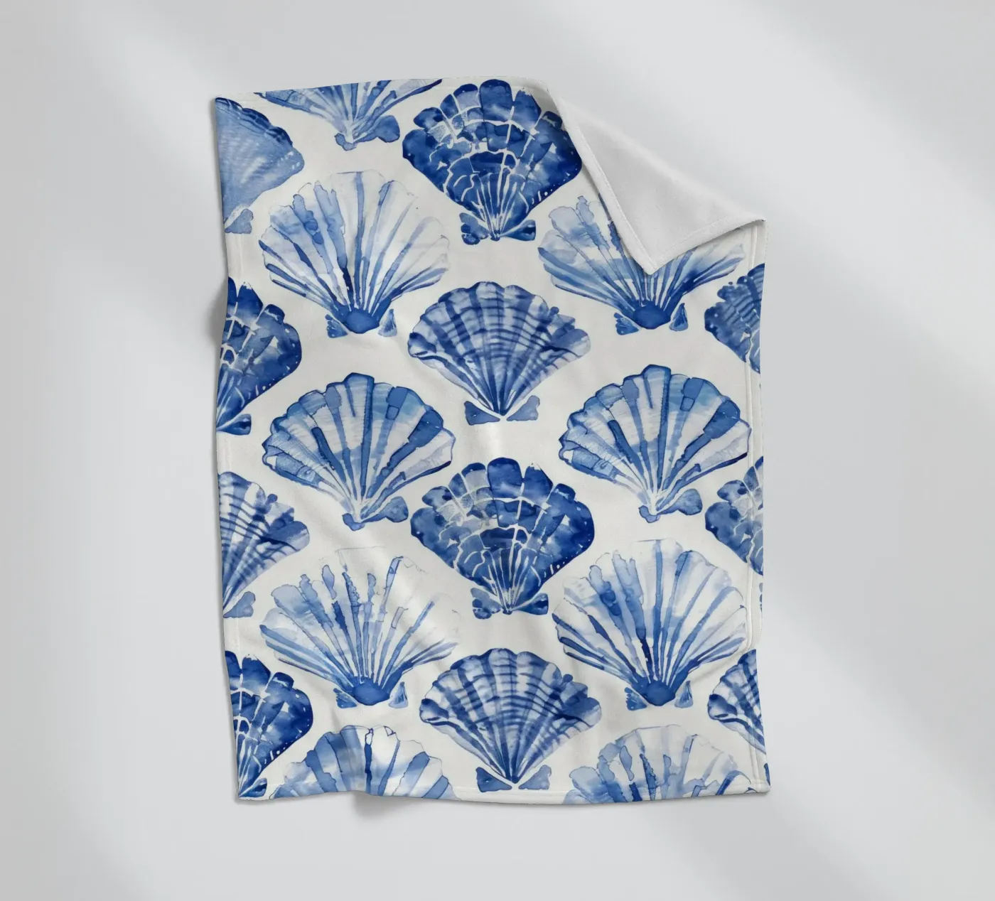 Blue Shell Pattern Fleecedecke von treechild