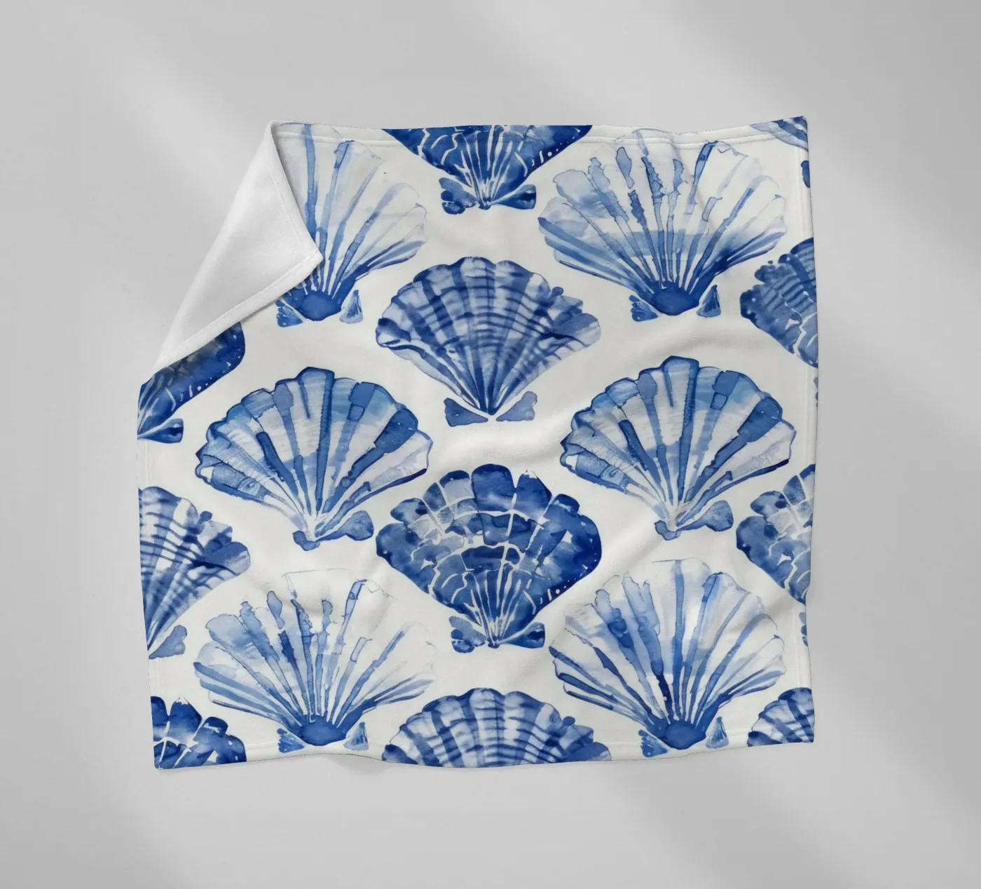 Blue Shell Pattern Fleecedecke von treechild