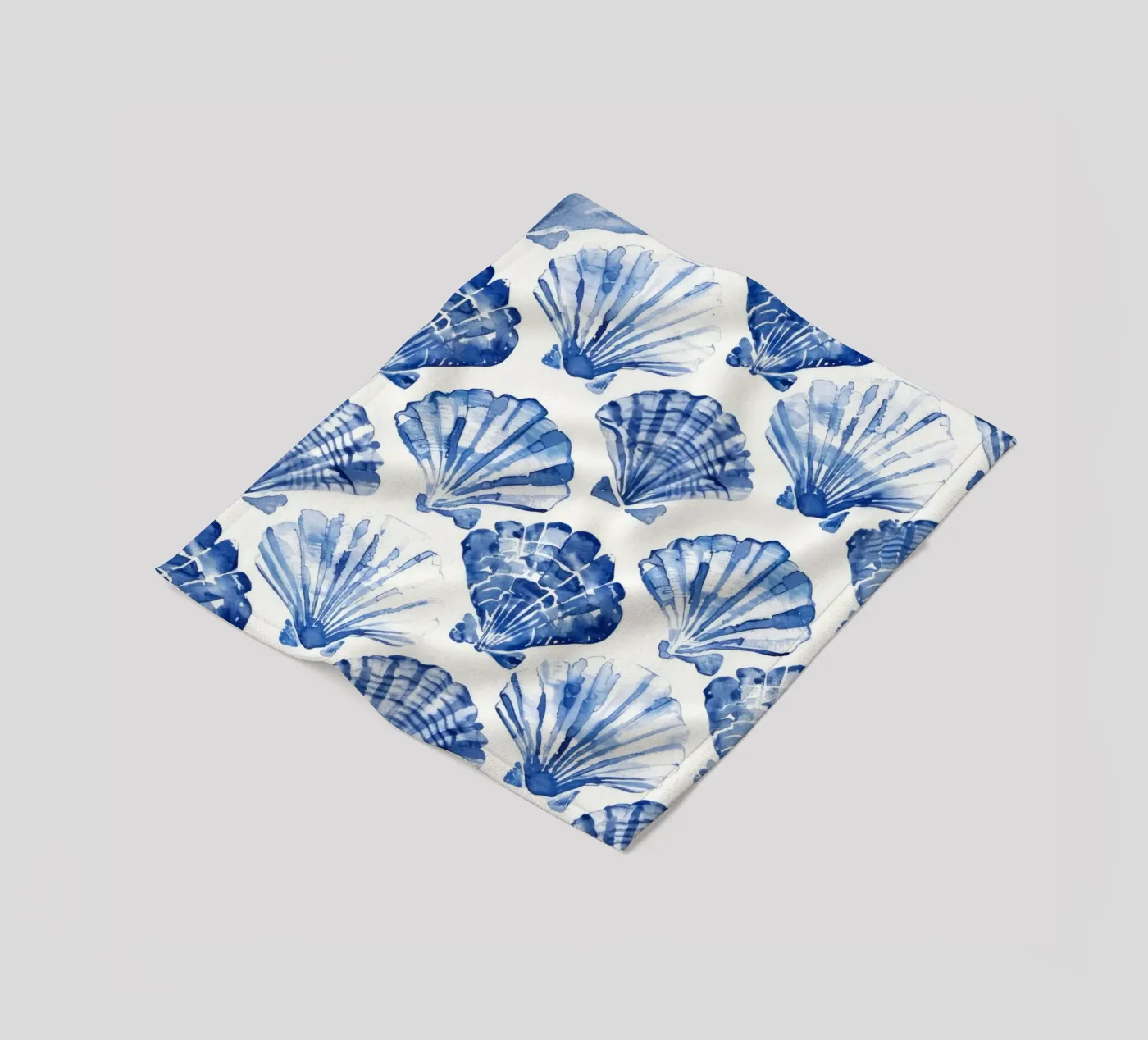 Blue Shell Pattern Fleecedecke von treechild