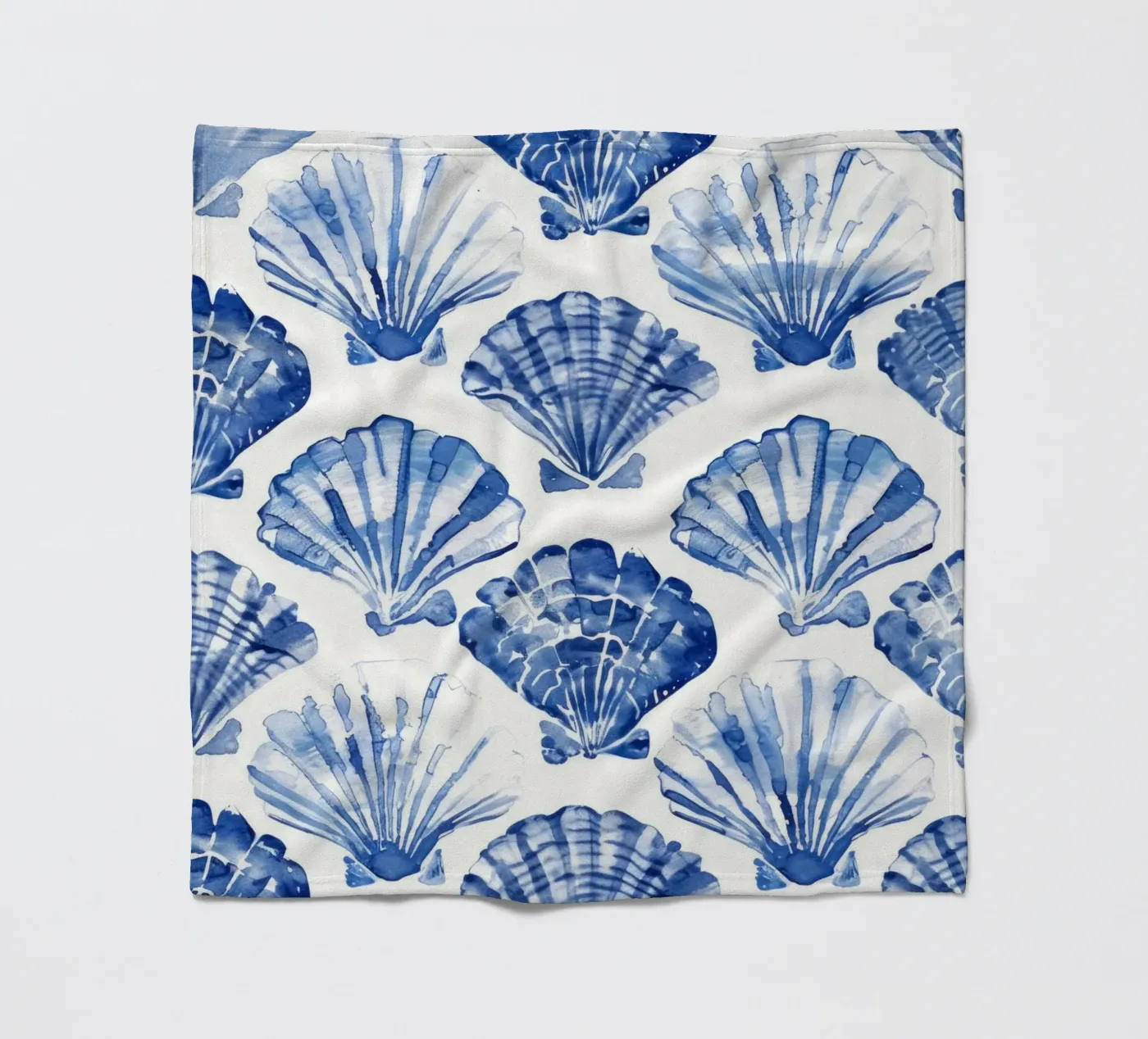 Blue Shell Pattern Fleecedecke von treechild