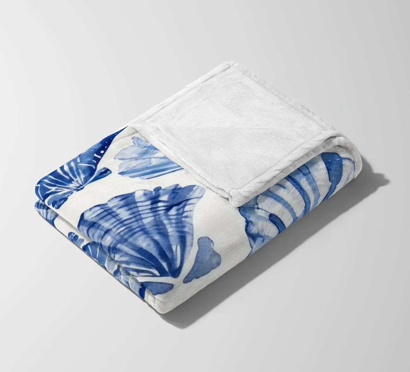 Blue Shell Pattern Fleecedecke von treechild