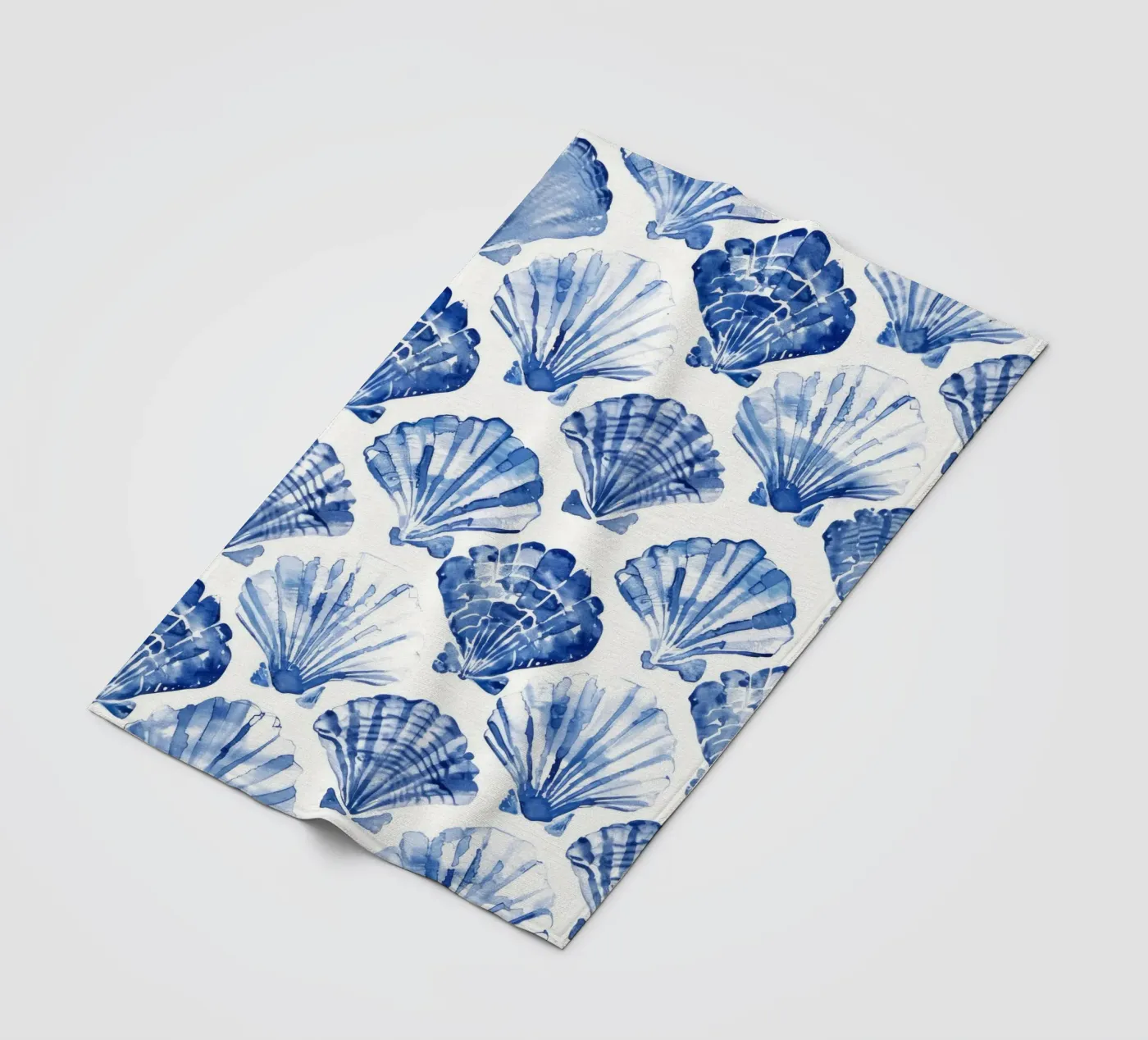 Blue Shell Pattern Fleecedecke von treechild