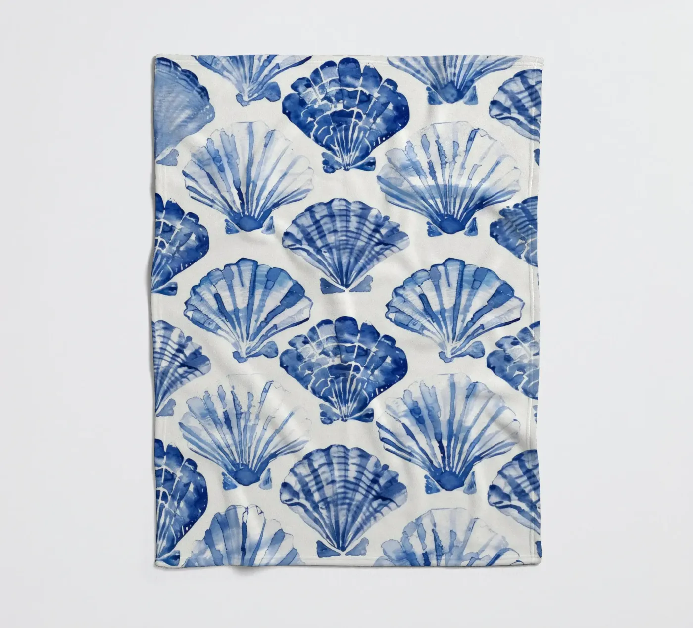 Blue Shell Pattern Fleecedecke von treechild