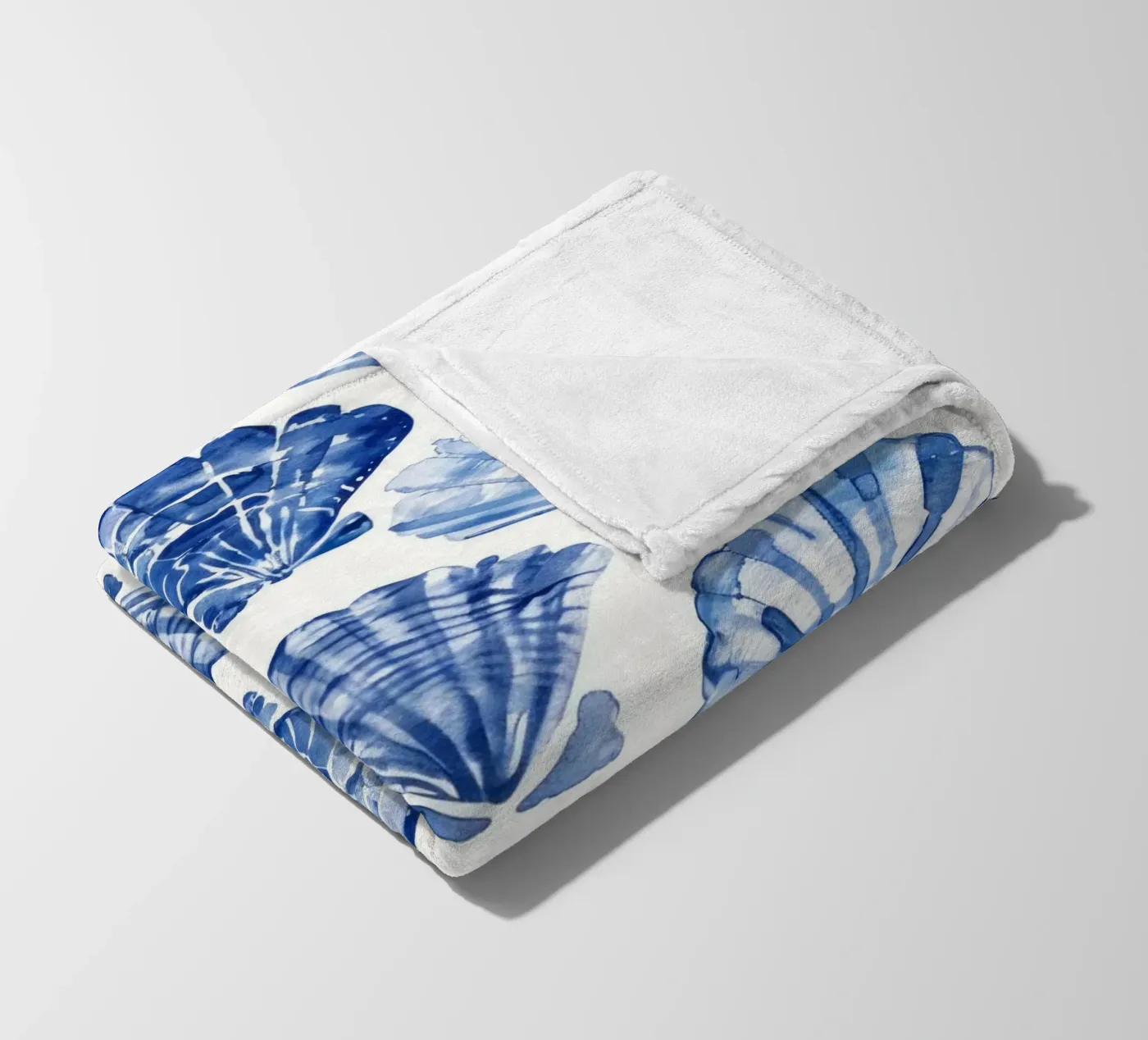 Blue Shell Pattern Fleecedecke von treechild