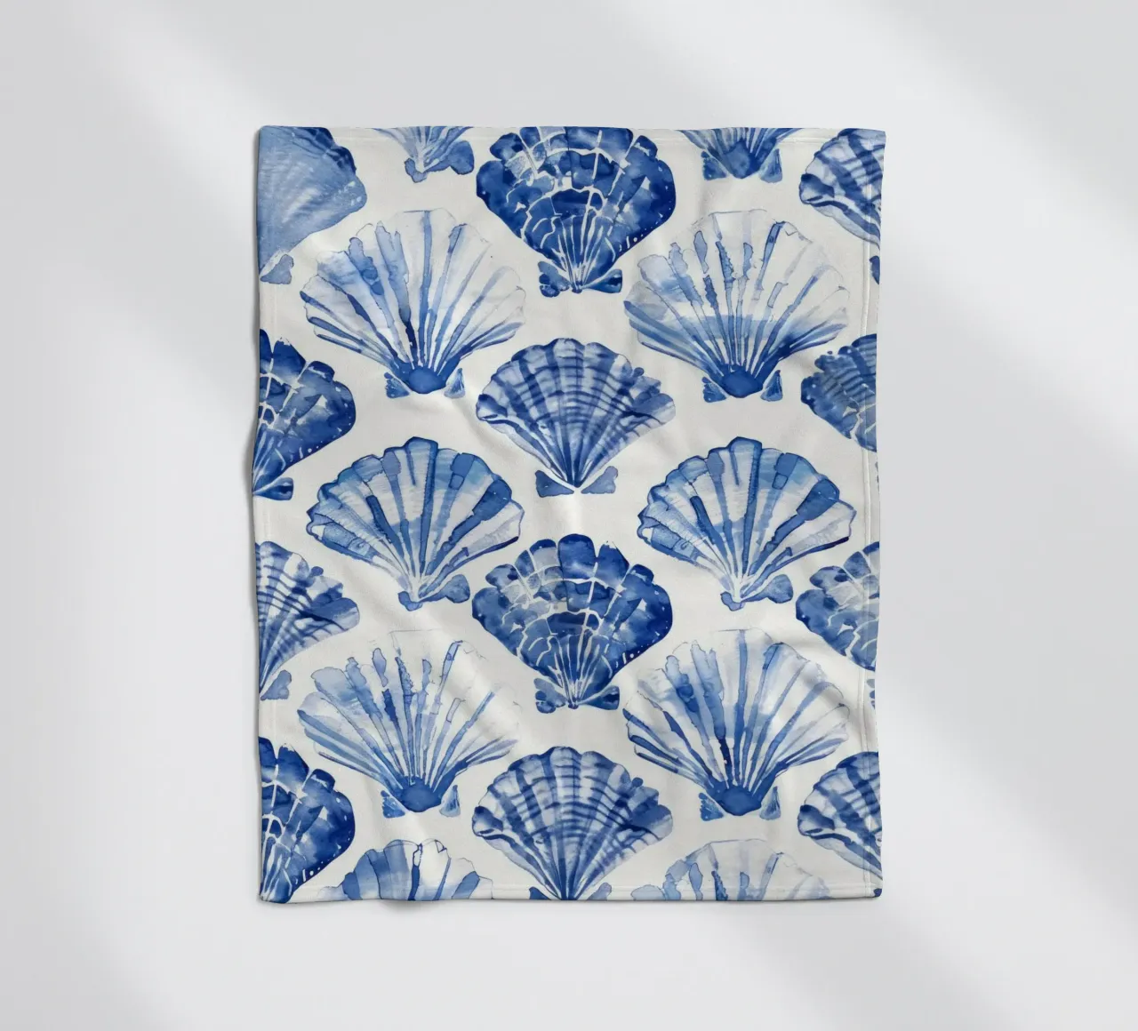 Blue Shell Pattern Fleecedecke von treechild