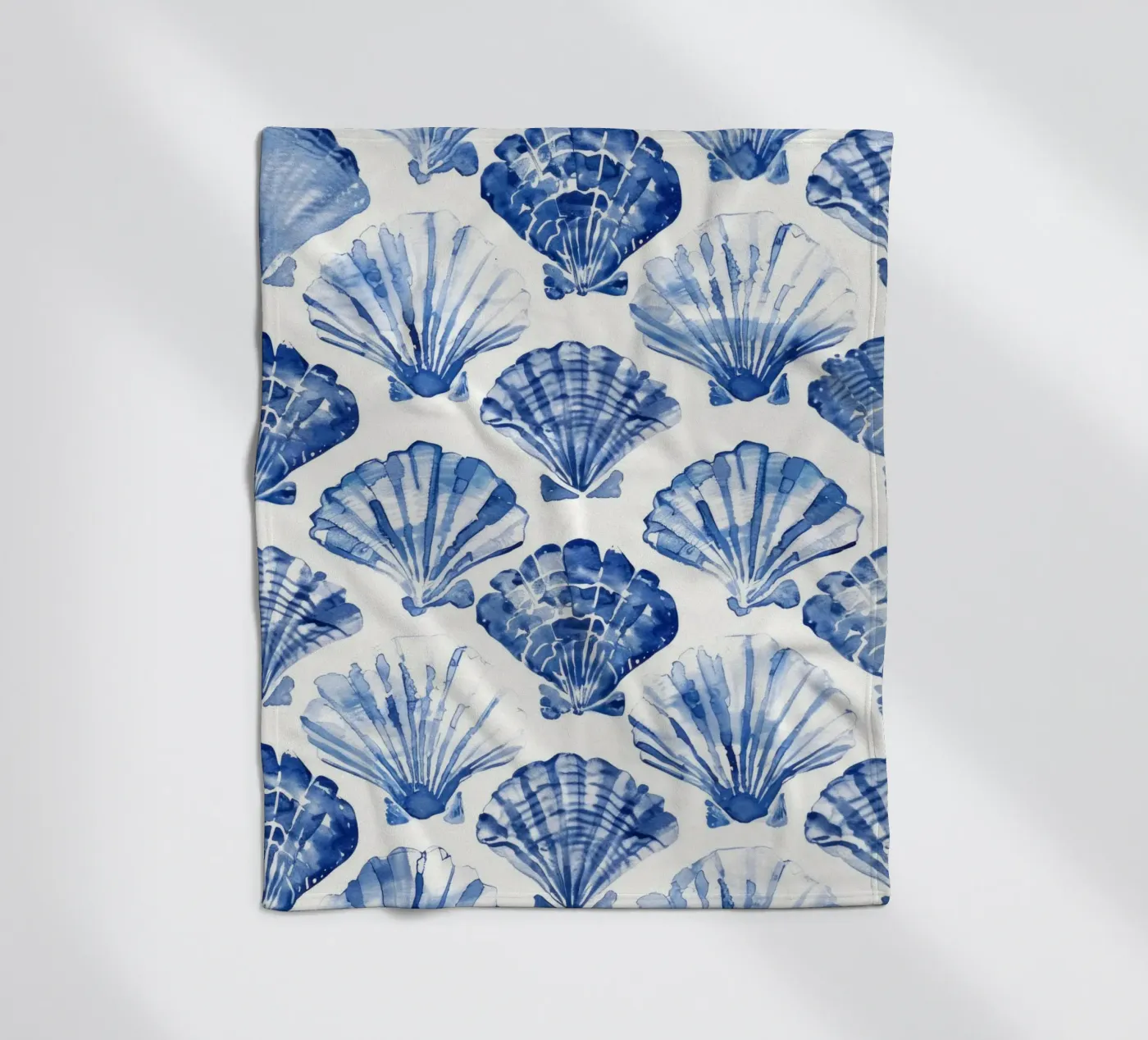Blue Shell Pattern Fleecedecke von treechild