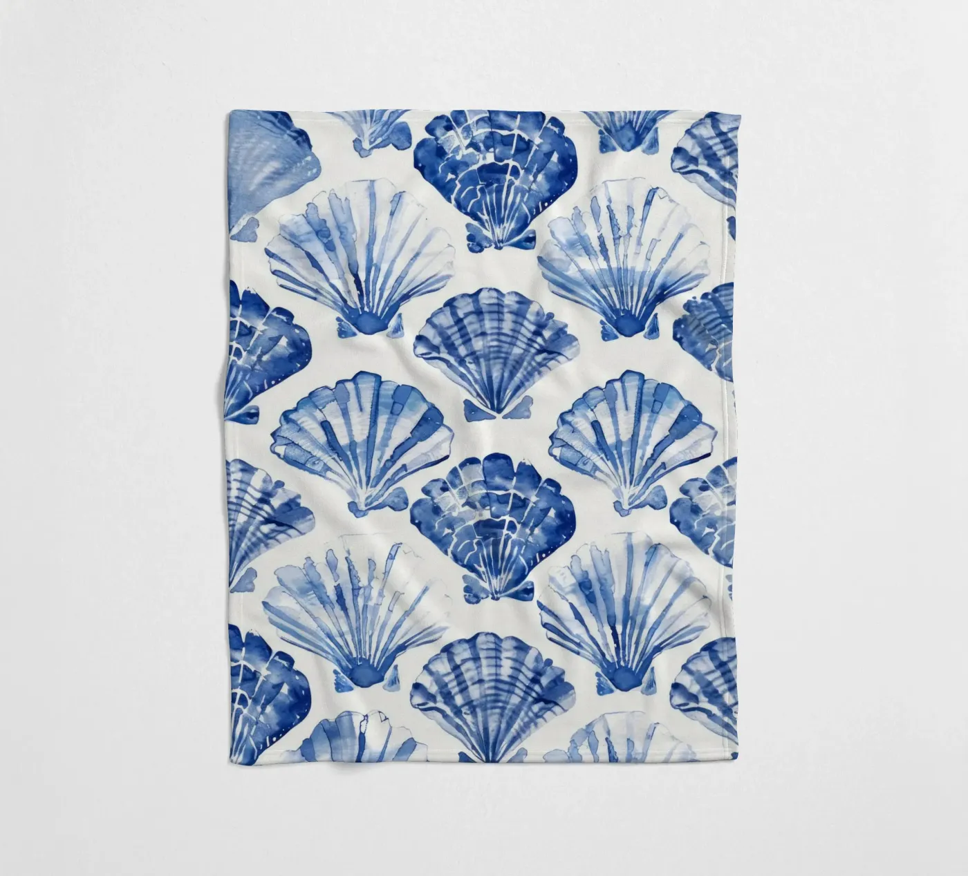 Blue Shell Pattern Fleecedecke von treechild