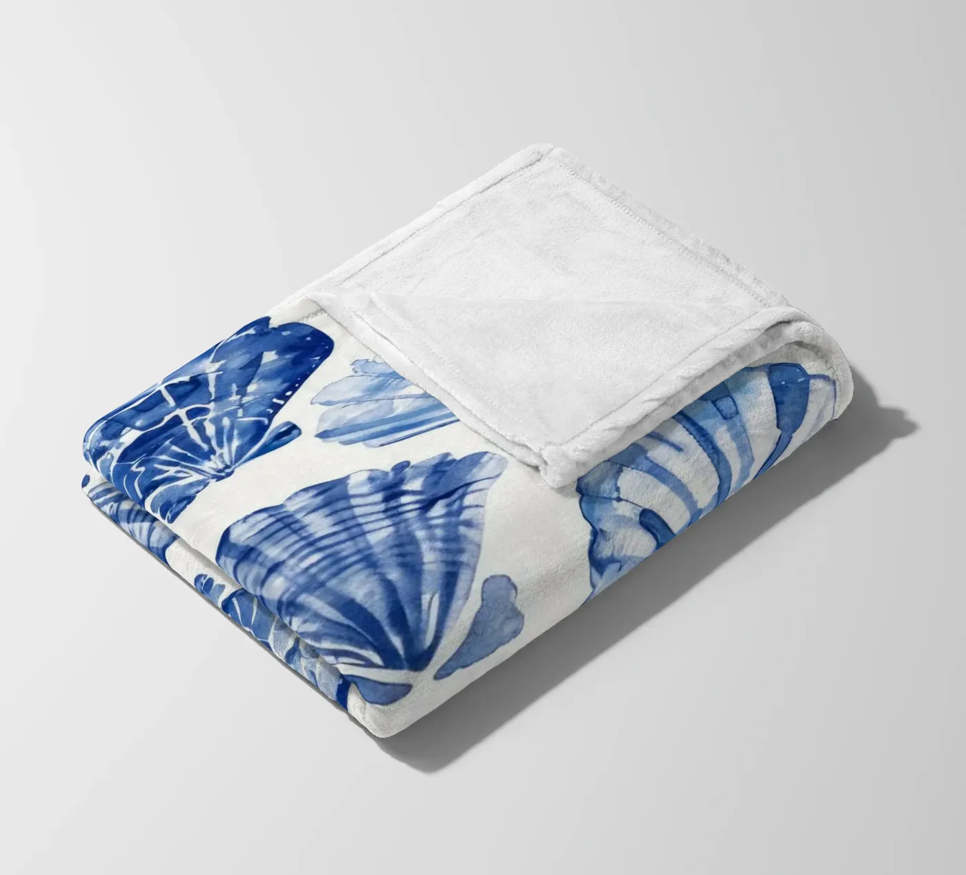 Blue Shell Pattern Fleecedecke von treechild