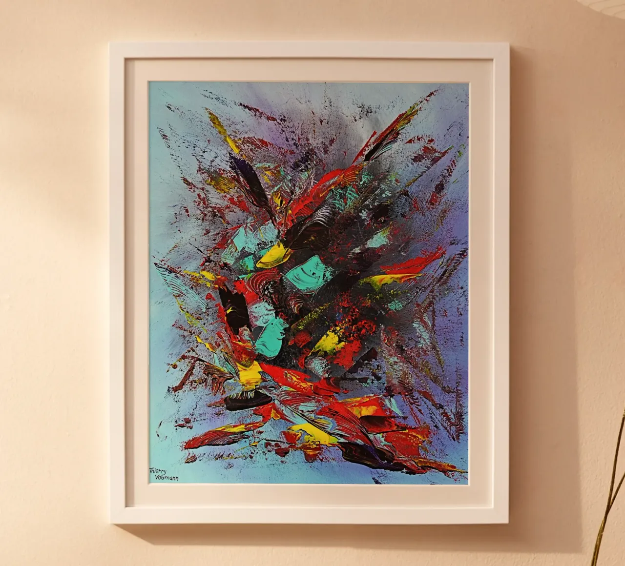 FARANDOLE poster con telaio in plastica da Thierry Vobmann Abstract painting