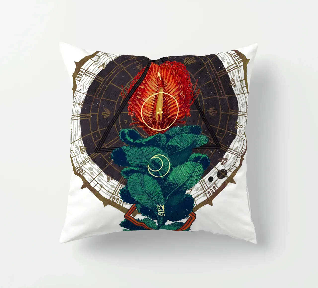 Birth decorative cushion by againstbound