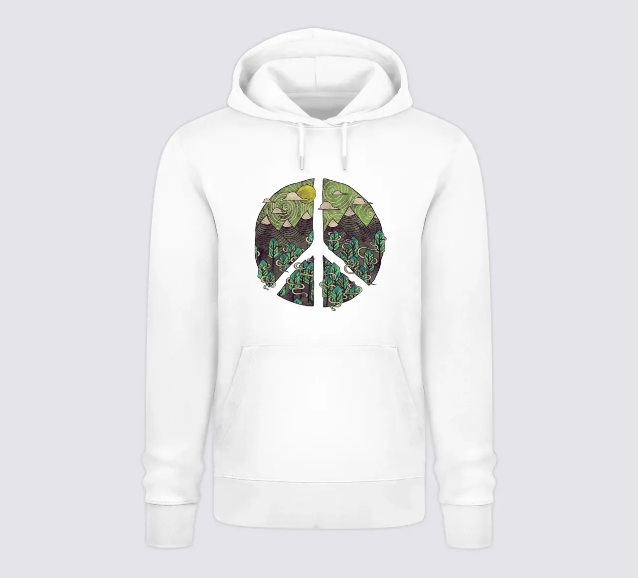 Peaceful Landscape felpa con cappuccio da againstbound