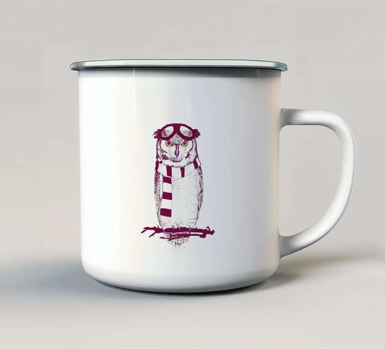 The aviator tazza in smalto da Balazs Solti
