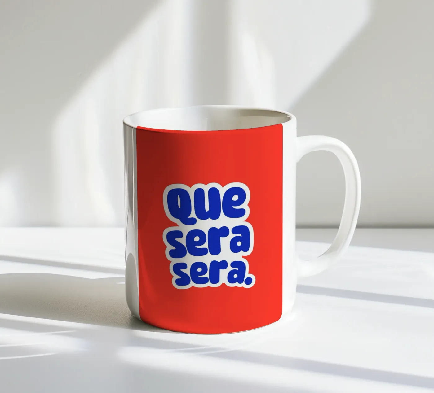 Que sera sera ceramic mug by Ohkimiko