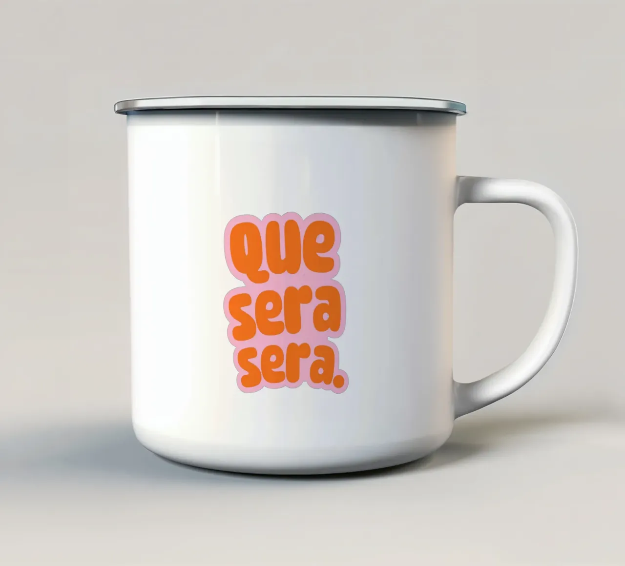 Que sera sera tazza in smalto da Ohkimiko