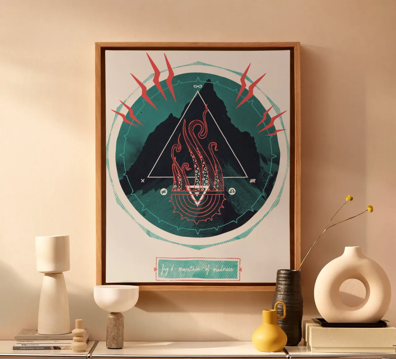 Mountain of Madness canvas met Baklijst van againstbound