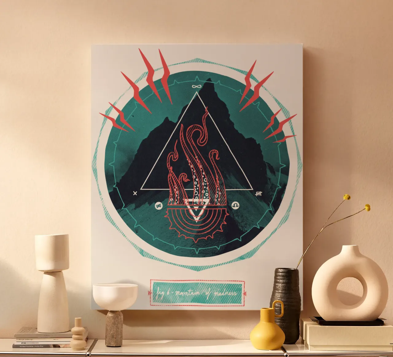 Mountain of Madness canvas met Baklijst van againstbound