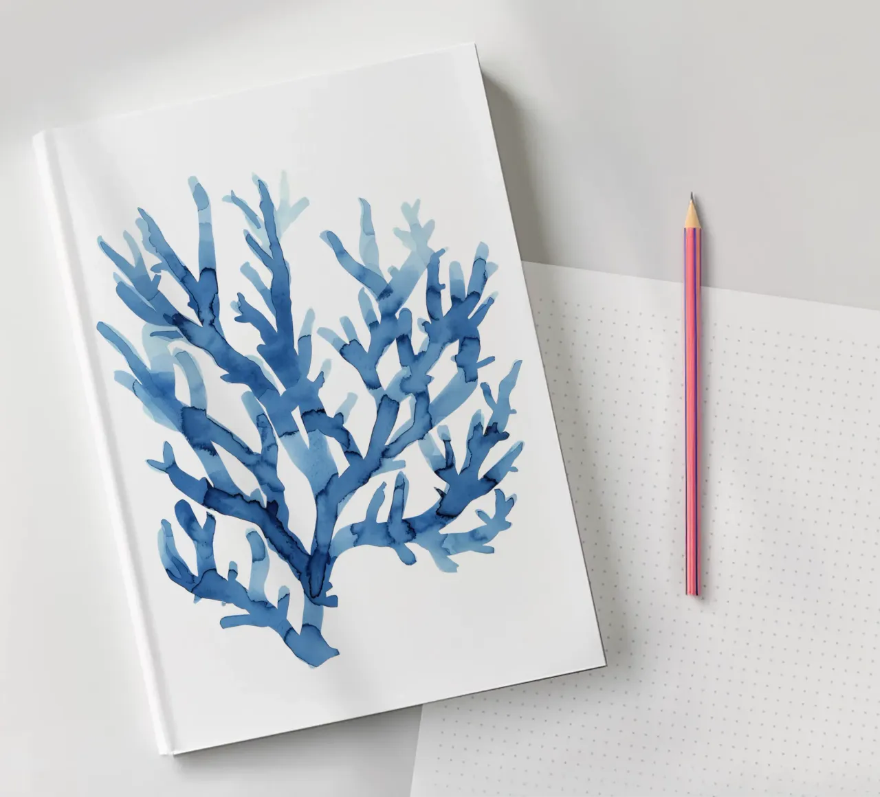 Blue Coral (Without Background) notebook by treechild