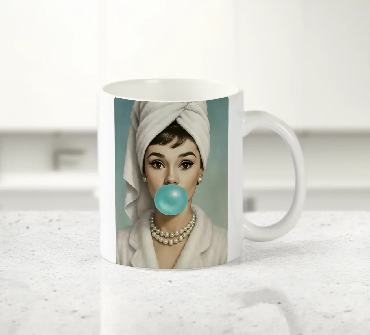 AUDREY HEPBURN GOMMA DA MASTICARE tazza in ceramica da ARTOMATIC