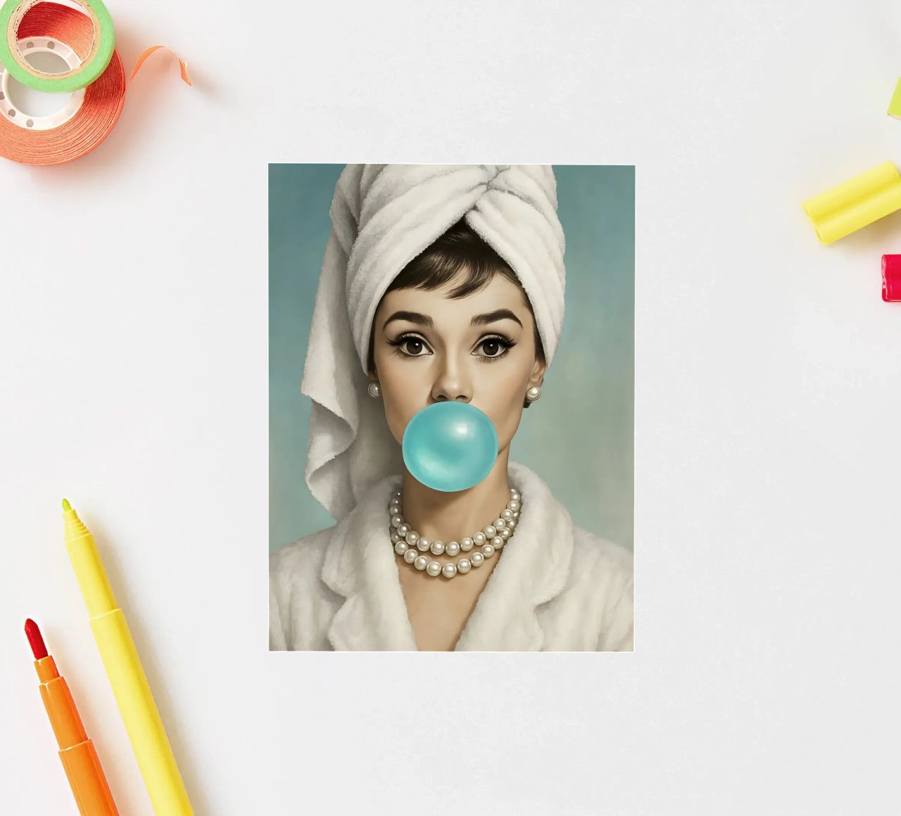 AUDREY HEPBURN CHICLE pegatina de ARTOMATIC