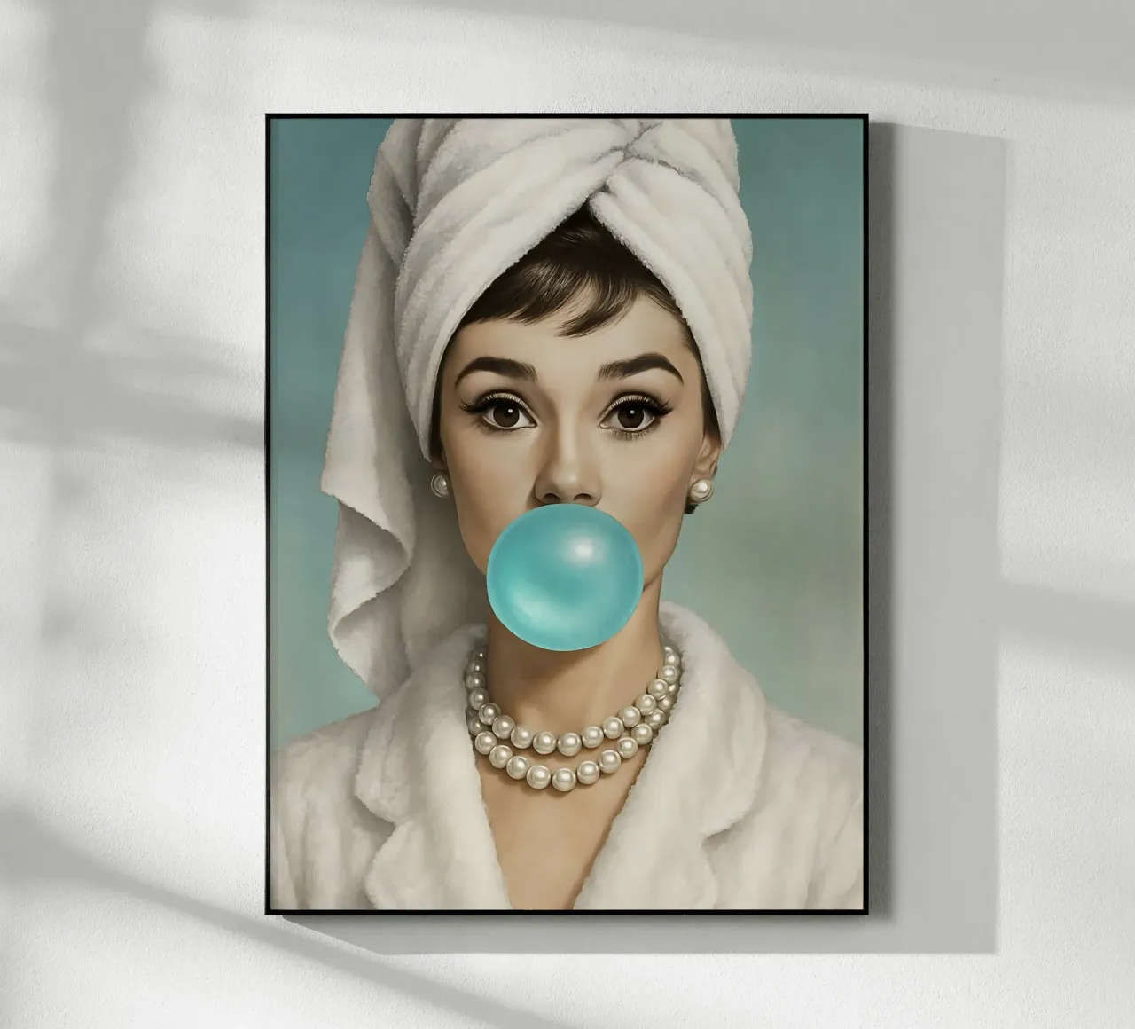 AUDREY HEPBURN GOMMA DA MASTICARE plexiglass da ARTOMATIC