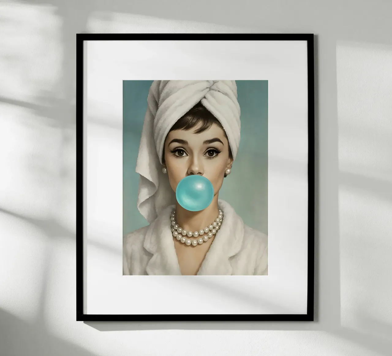 AUDREY HEPBURN GOMMA DA MASTICARE carta hahnemühle da ARTOMATIC