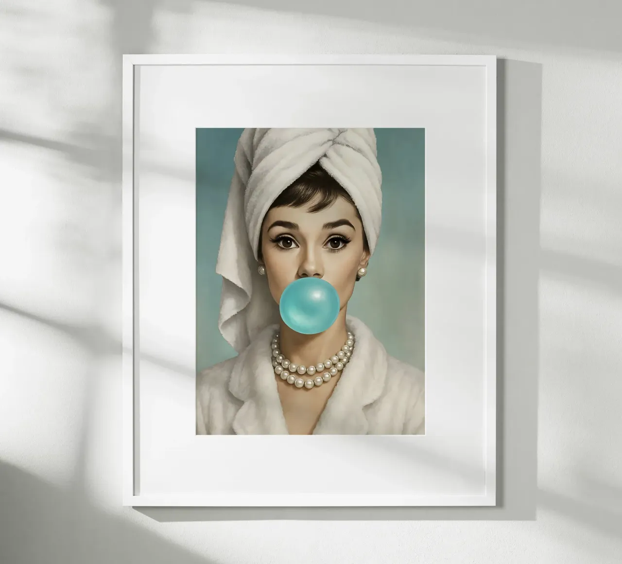 AUDREY HEPBURN GOMMA DA MASTICARE carta hahnemühle da ARTOMATIC