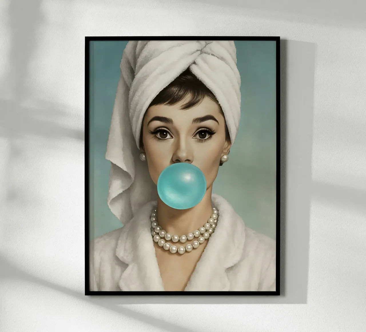 AUDREY HEPBURN GOMMA DA MASTICARE carta hahnemühle da ARTOMATIC