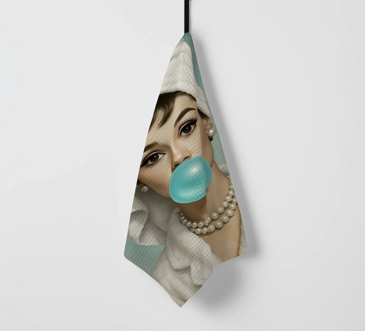 AUDREY HEPBURN GOMMA DA MASTICARE canovaccio da cucina da ARTOMATIC