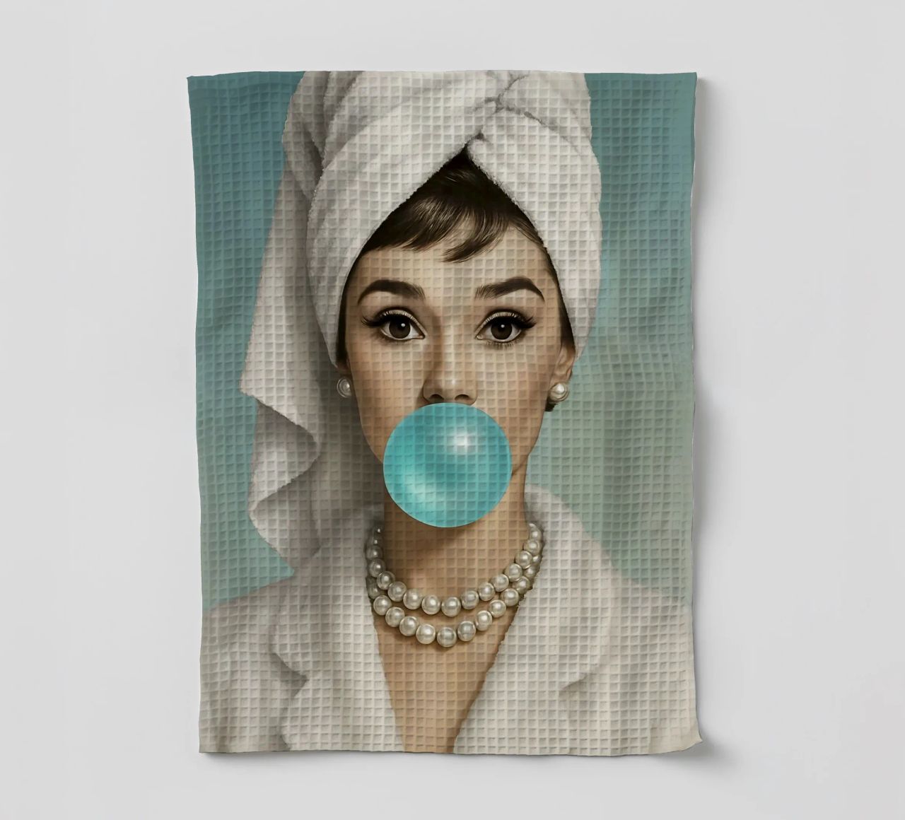 AUDREY HEPBURN CHICLE paño de cocina de ARTOMATIC