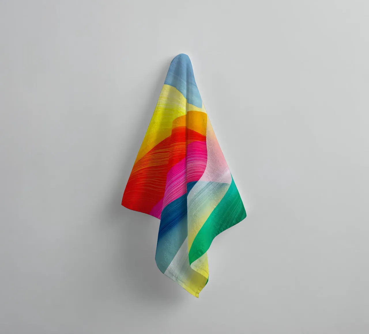 Abstrakte Farbenfrohe Regenbogen-Berge Handtuch von Autofocus