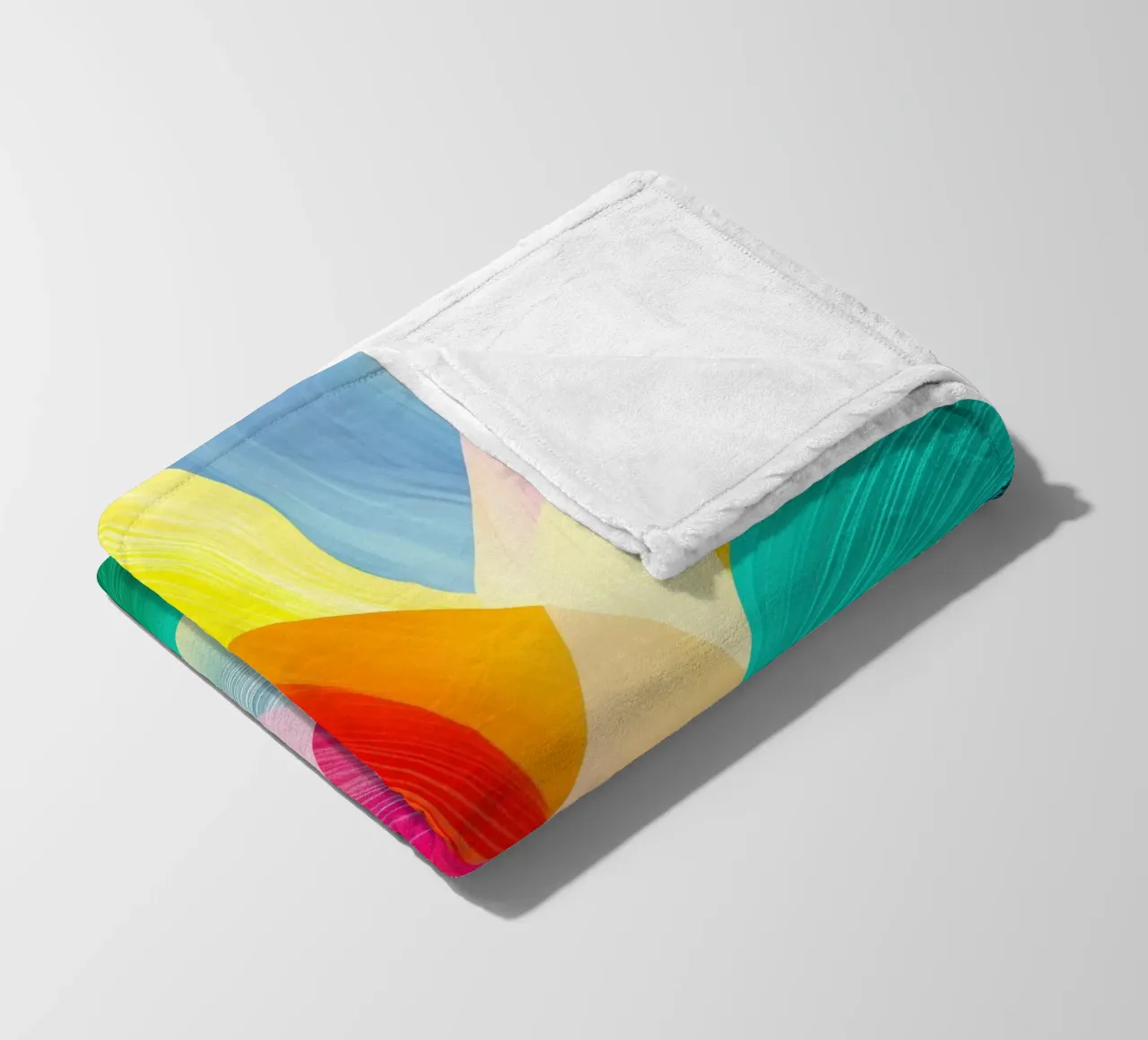 Abstrakte Farbenfrohe Regenbogen-Berge Fleecedecke von Autofocus