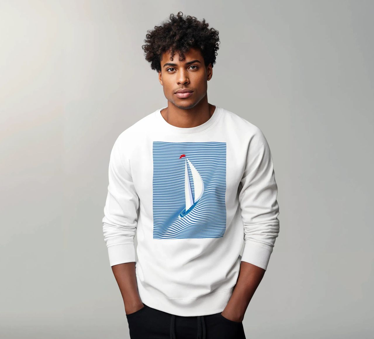 Vela in mare felpa da Maria studio