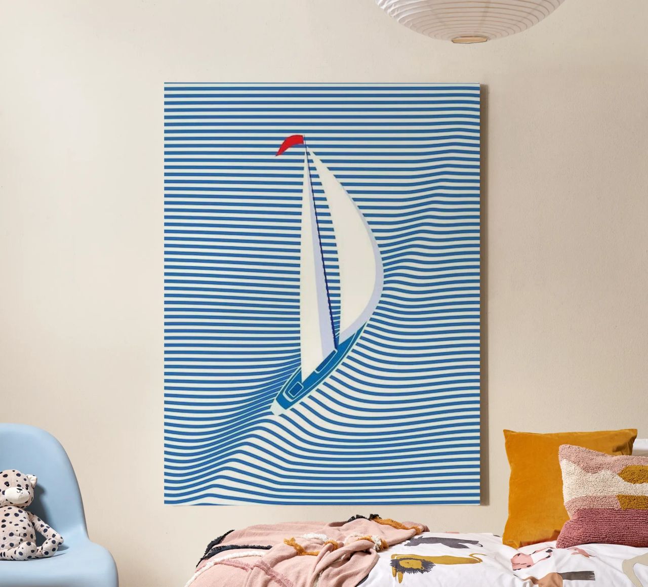 Segeln im Meer Leinwand von Maria studio