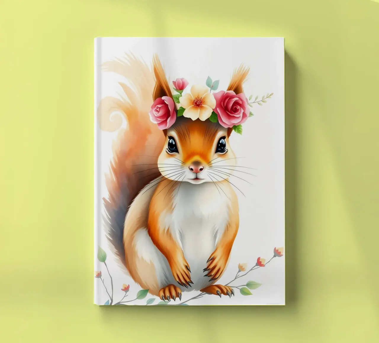 Squirrel With Flower Crown notebook by ARTOMATIC