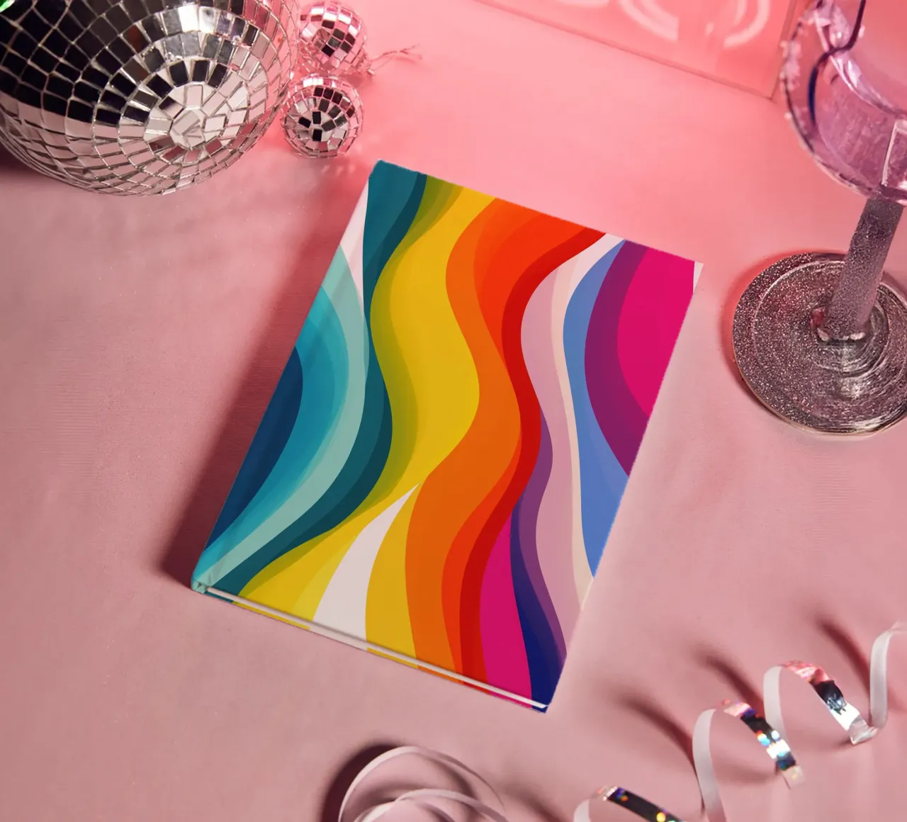 Abstract colourful rainbow river notebook by Autofocus