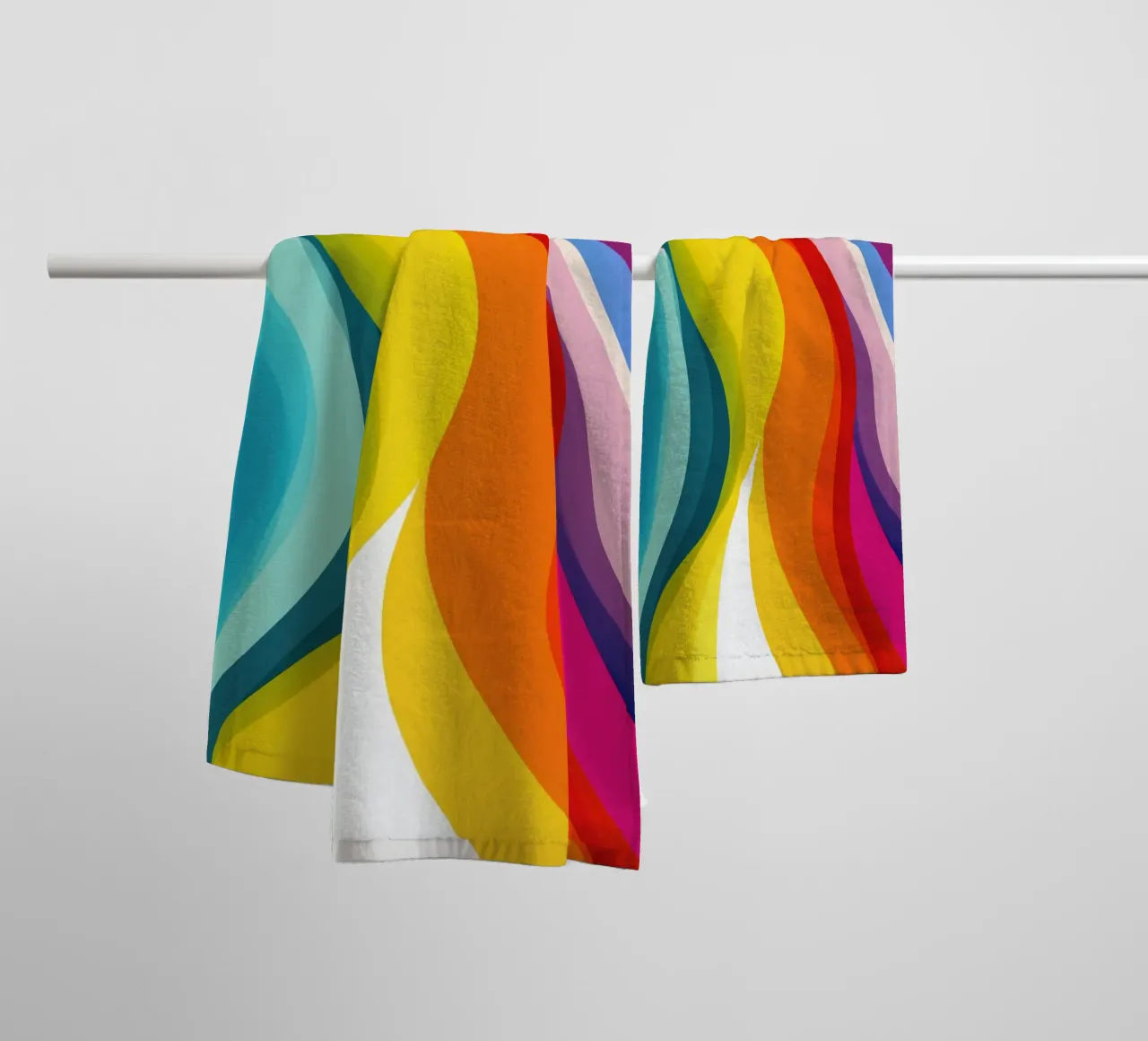 Fiume colorato astratto con arcobaleno asciugamano da bagno da Autofocus