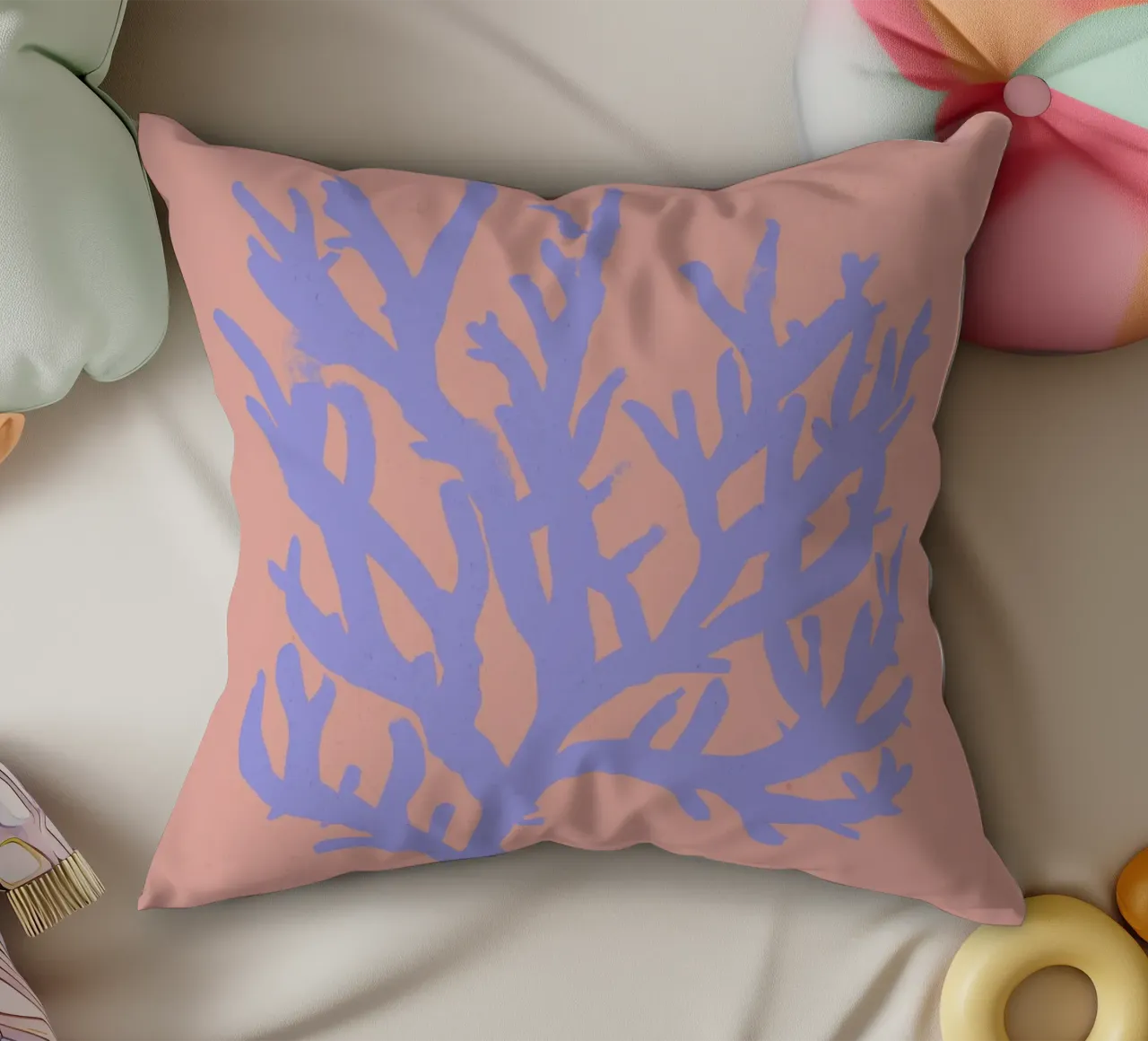 Pastel Coral No 02 cuscino da treechild