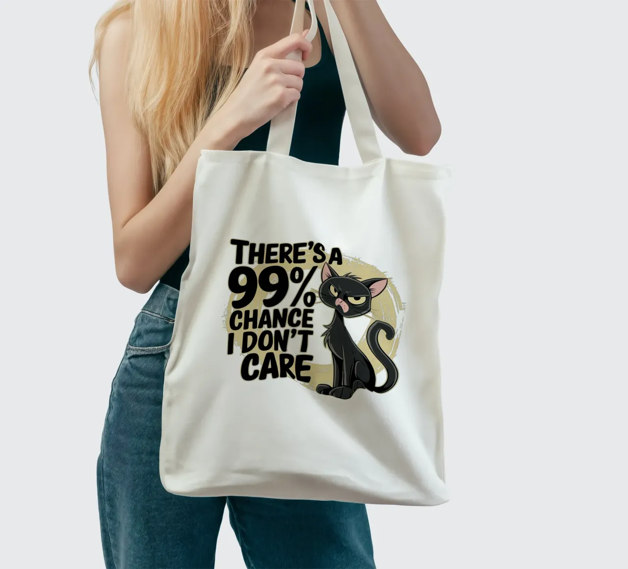 There's a 99% chance I don't care tote bag by edsonramosart