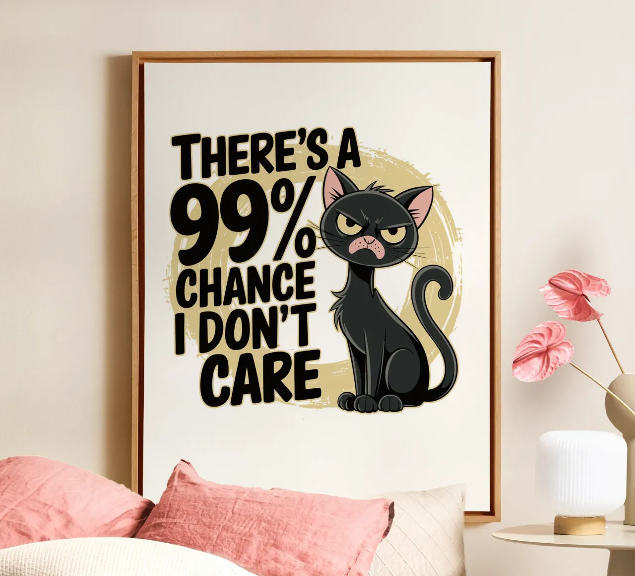 There's a 99% chance I don't care lienzo de edsonramosart