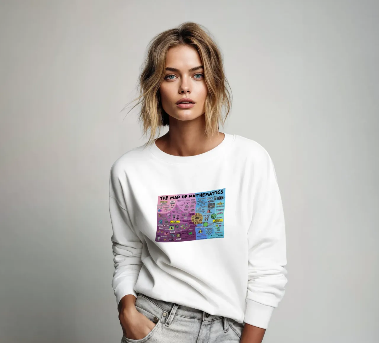 The Map of Mathematics sweatshirt by withandname