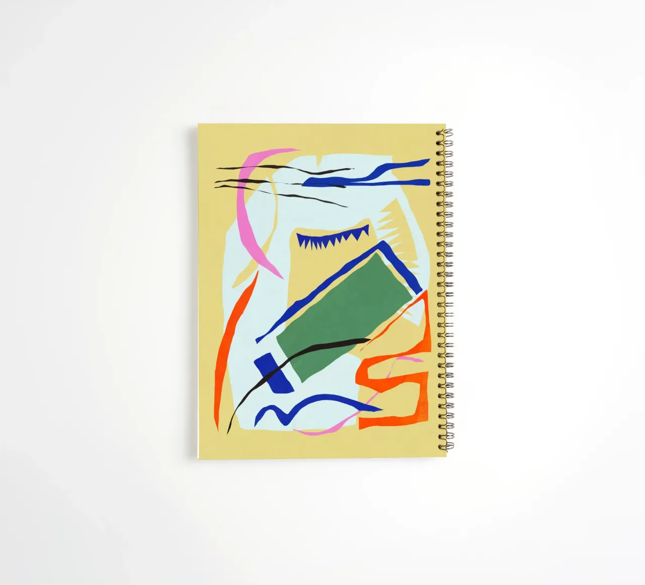 Paper cut out abstract arrangement 02 spiral notebook by Little Dean