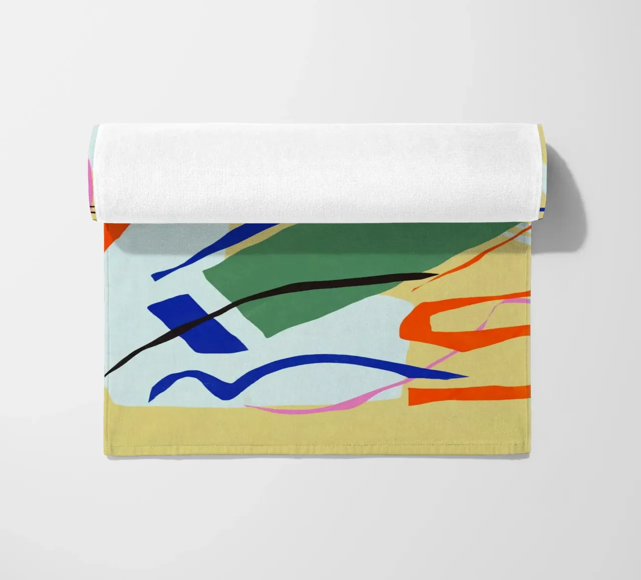 Paper cut out abstract arrangement 02 beach towel by Little Dean
