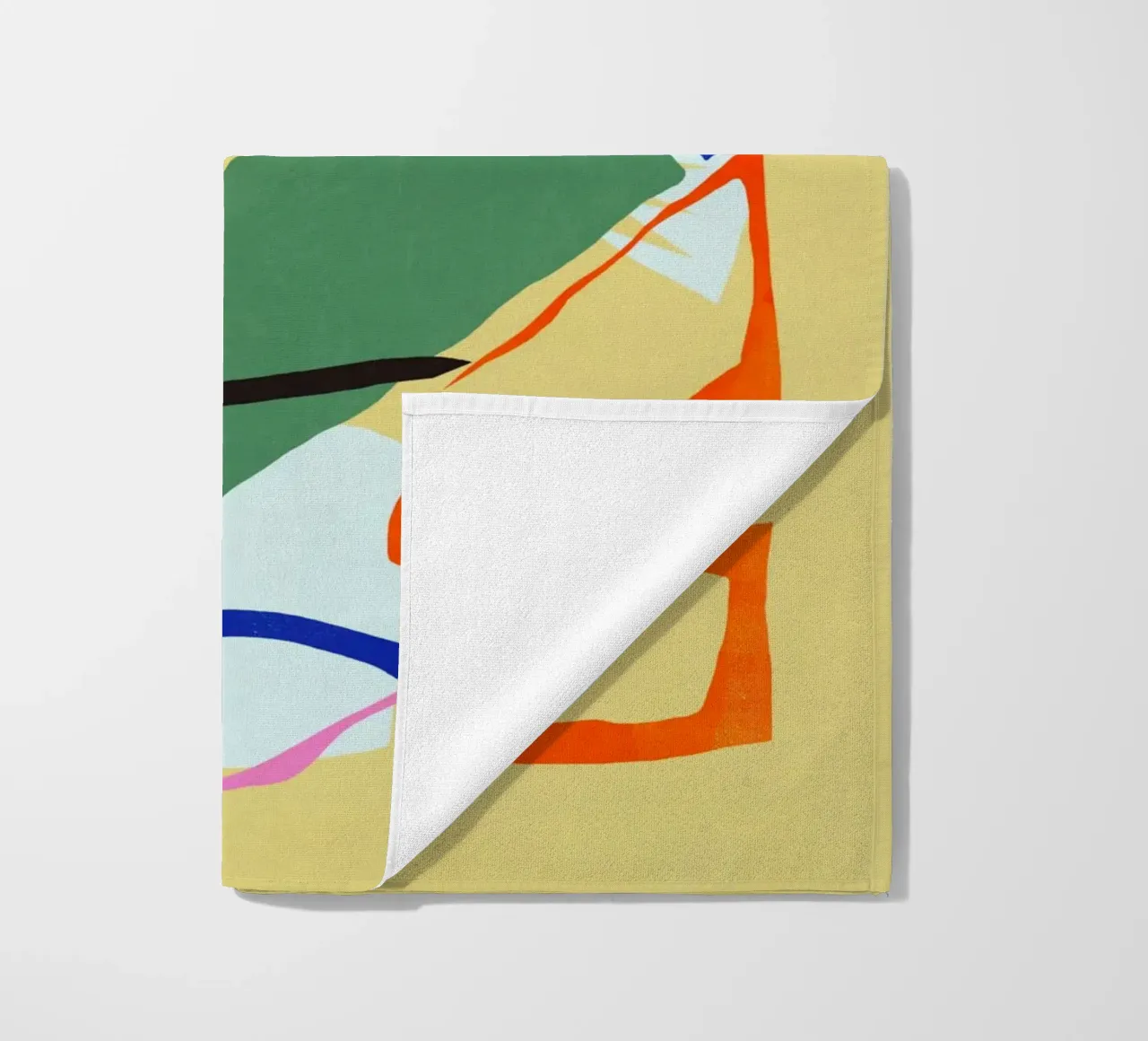 Paper cut out abstract arrangement 02 beach towel by Little Dean