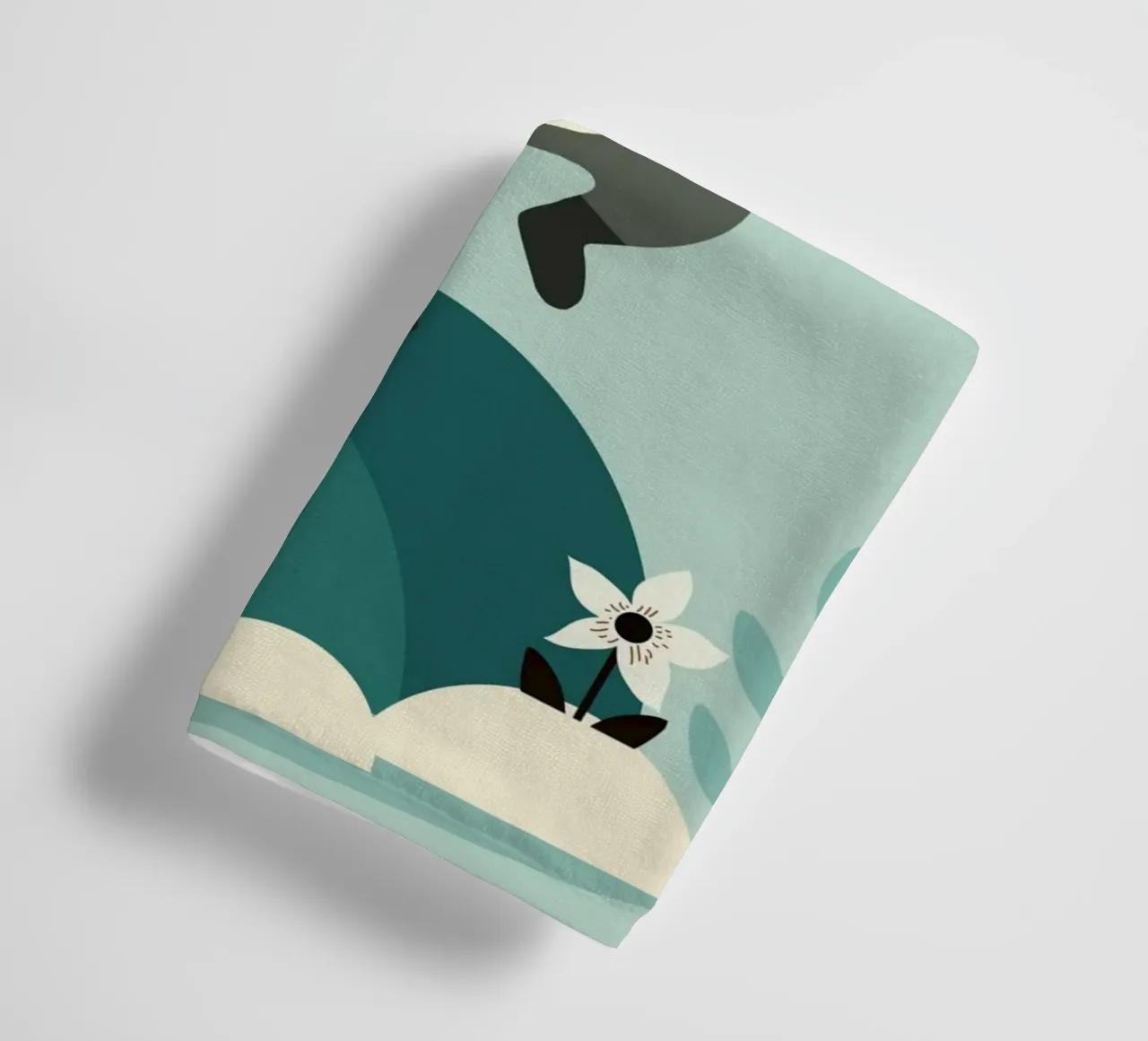 Dancing raccoon with butterfly - Playful motif towel by namosh